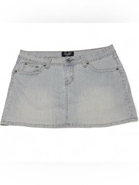 Vintage Y2K Angels Light Wash Denim Mini Skirt